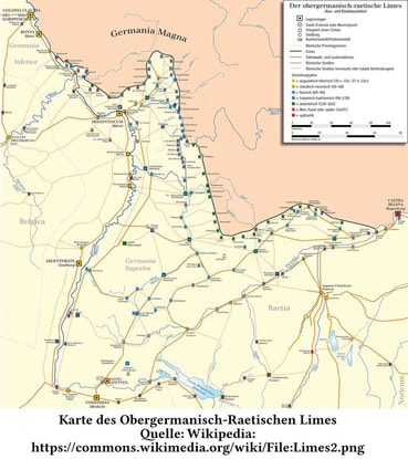 Karte des Obergermanisch-Raetischen Limes 