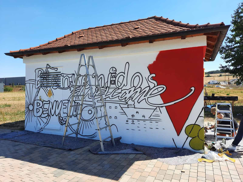 Graffiti-Kunst im Rahmen des städtischen Ferienprogramms