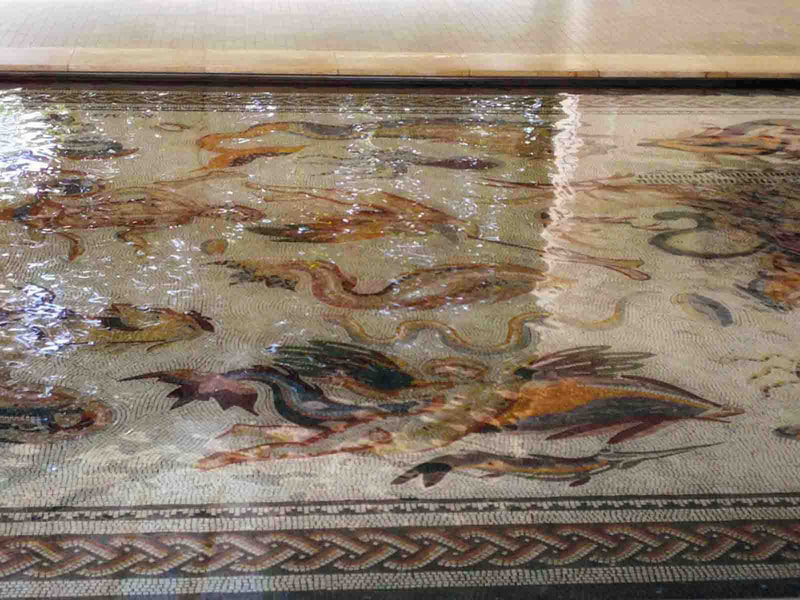 Rekonstruktion des römischen Mosaikfußbodens