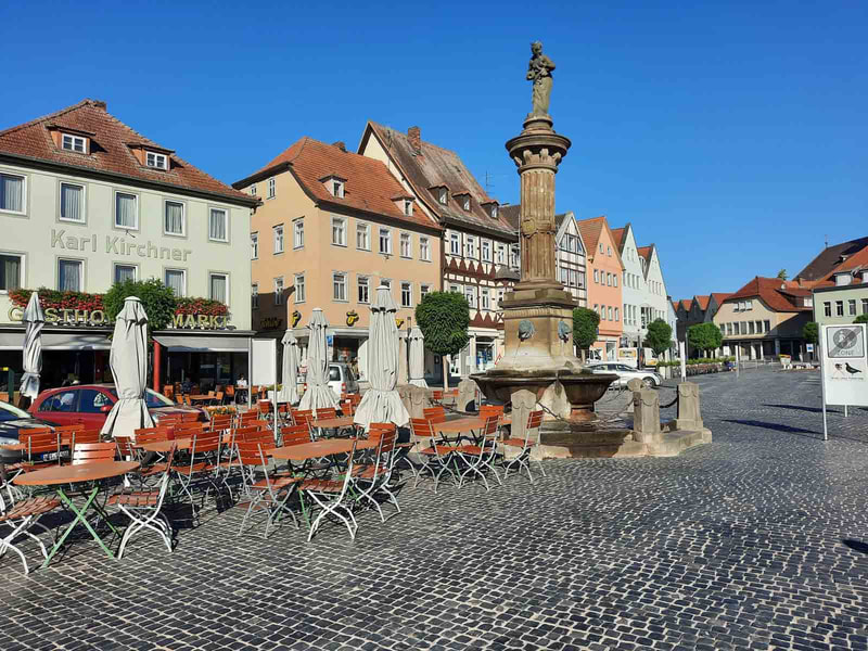 Der Marktplatz von Bad Neustadt a.d.Saale